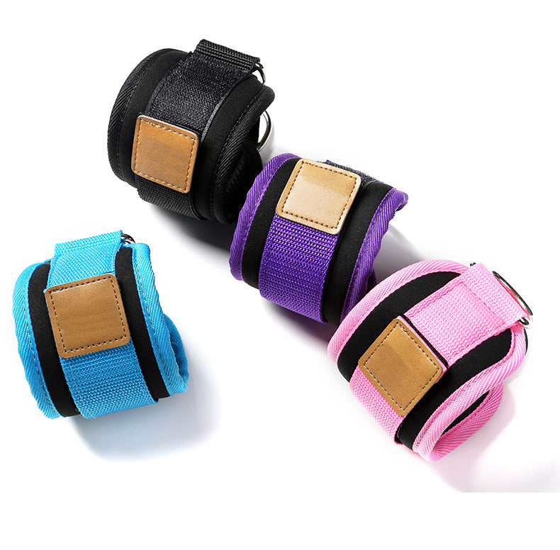 Ankle Strap & Resistance Tube Set padded cuffs in four colors