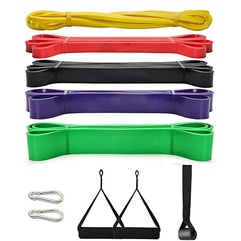 5-Piece Pull-Up Resistance Band Set with handles, carabiners and door anchor