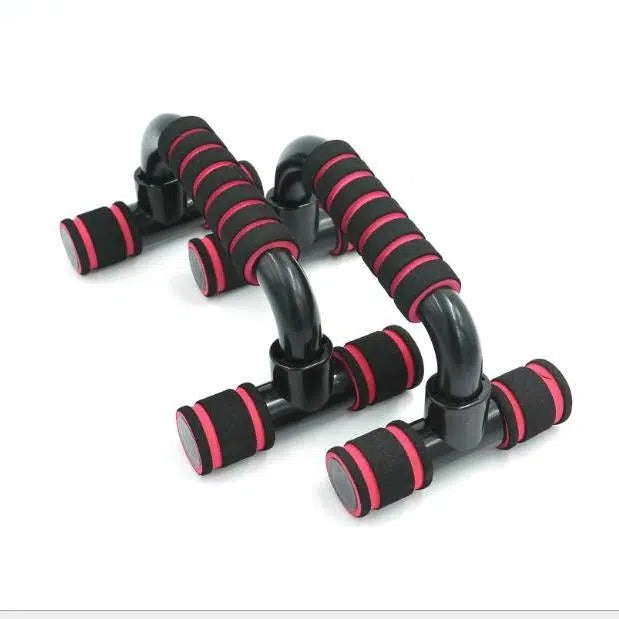 Foam Grip Push-Up Bars, pair in black and red