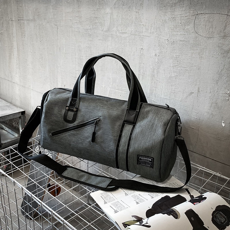 Wet/Dry Gym Duffel with Shoe Compartment in Gray