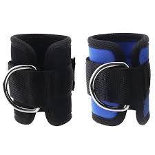 Neoprene Cable Ankle Strap in black and in blue