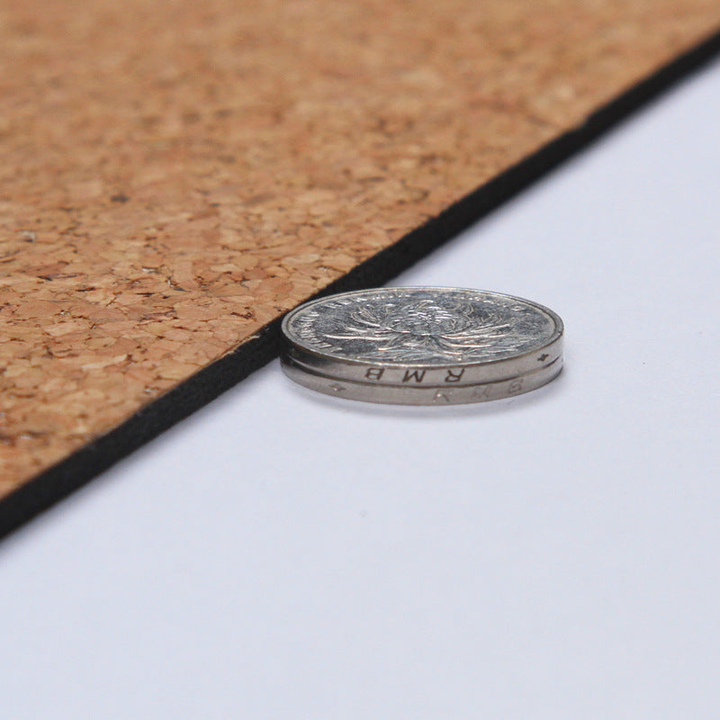Cork Yoga Mat with Natural Rubber Base, 4mm edge detail