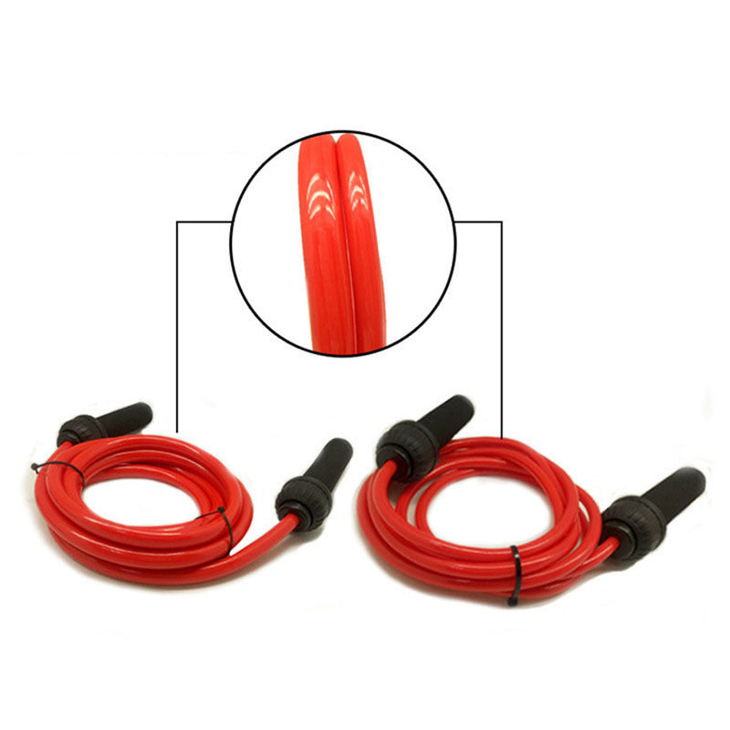 Heavy Weighted Jump Rope in red with thick cord detail