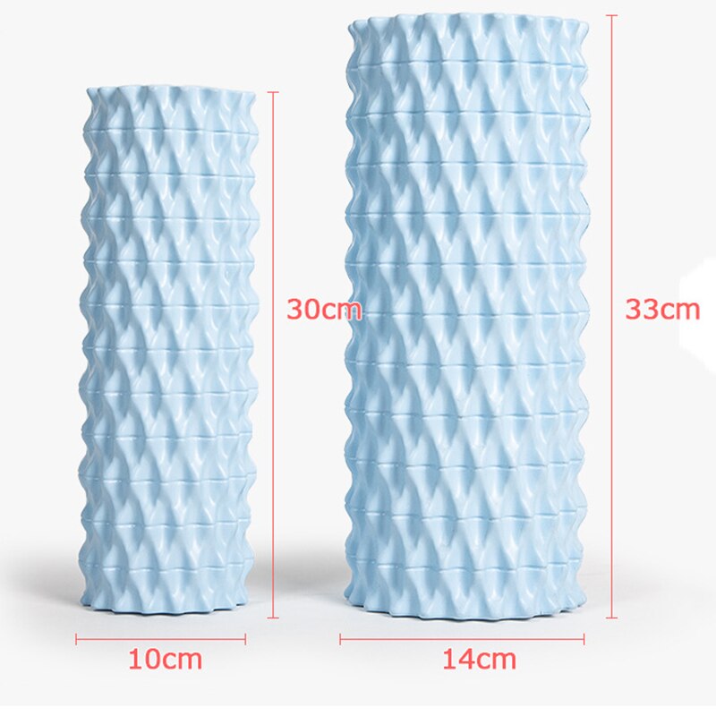 Wave-textured foam roller sizes, 12 x 4 in and 13 x 5.5 in
