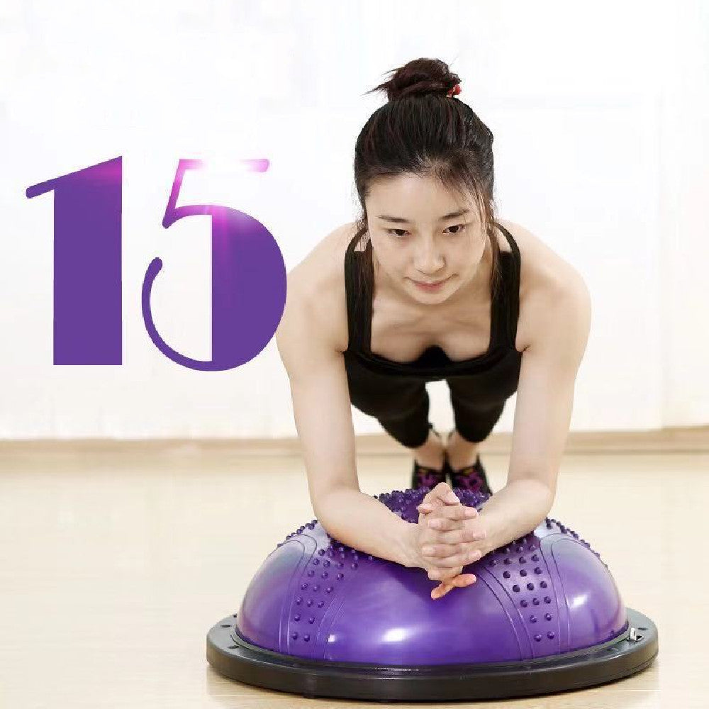 Plank on the purple textured Half Balance Trainer