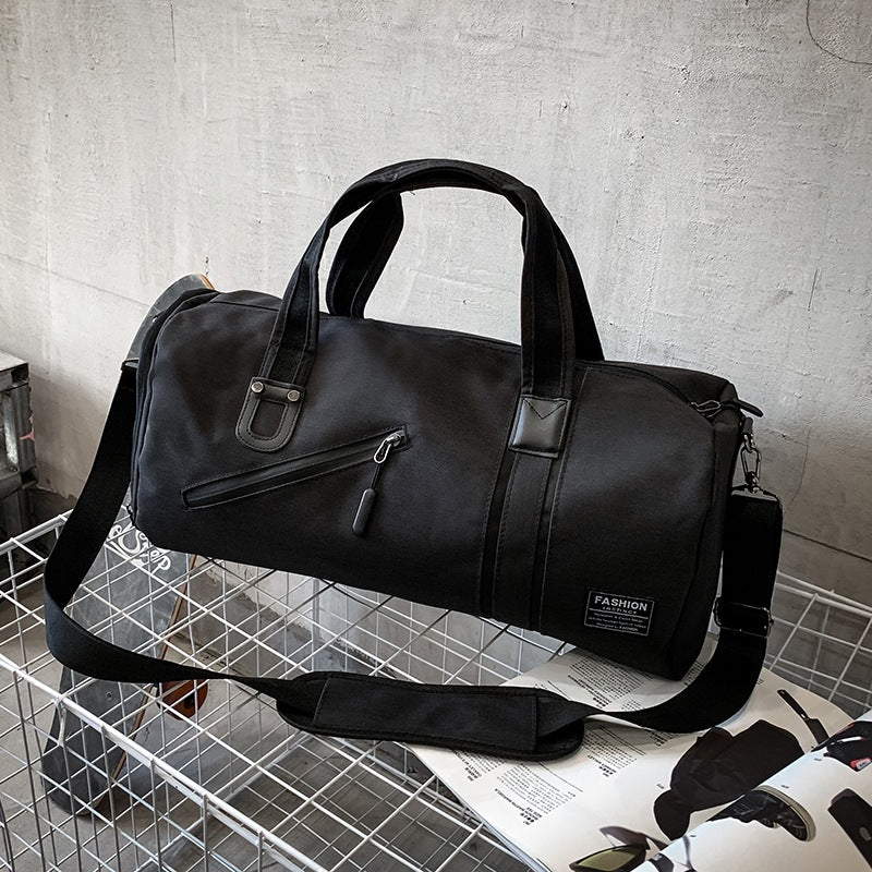 Wet/Dry Gym Duffel with Shoe Compartment in Black