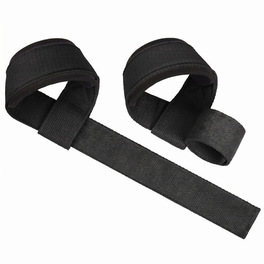 Padded lasso lifting straps, one pair, black