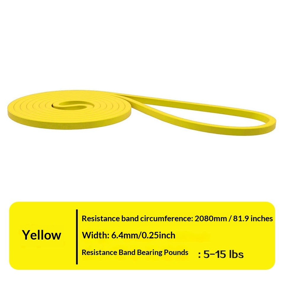 Yellow Pull-Up Resistance Band with width and resistance details