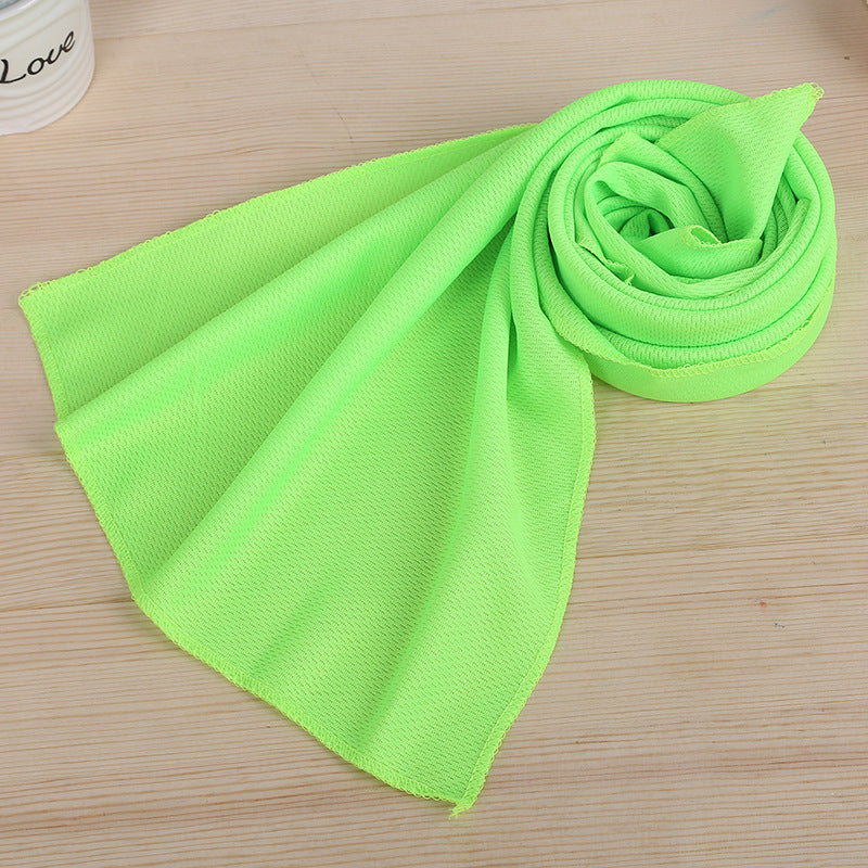 Bright green Polyester Mesh Cooling Towel